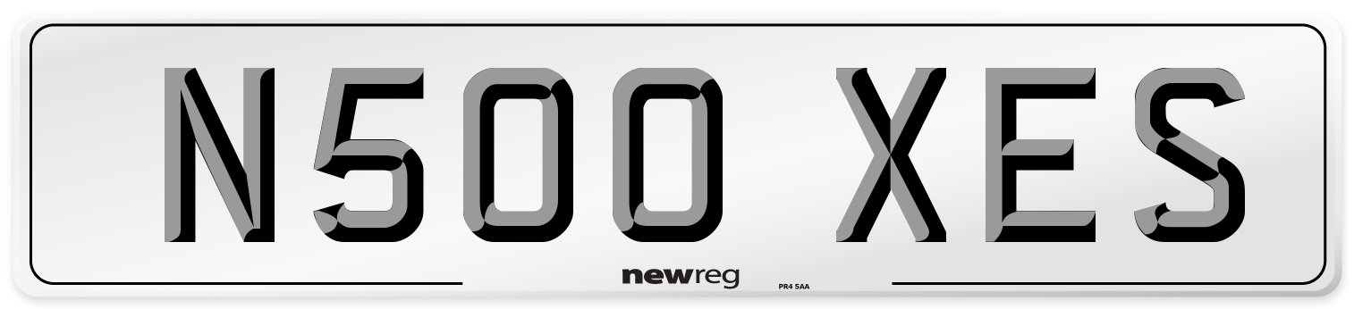 N500 XES Number Plate from New Reg